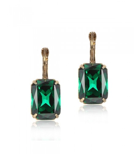 eManco Colorful Statement Leverback Earrings