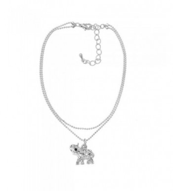 Spinningdaisy Silver Plated Crystal Elephant