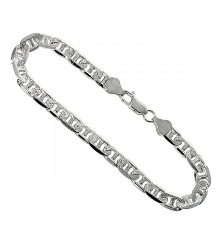 Sterling Silver Mariner Bracelet Diamond