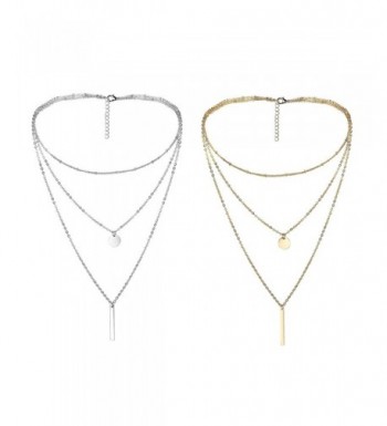 Thunaraz Layered Necklace Multilayer Necklece