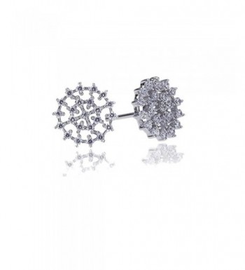 Rhodium Sterling Setting Abstract Earrings