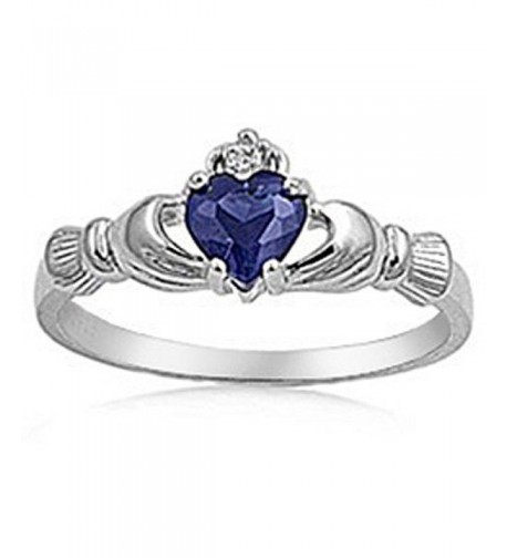 Sterling Zirconia Friendship Claddagh Available