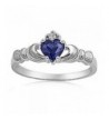 Sterling Zirconia Friendship Claddagh Available