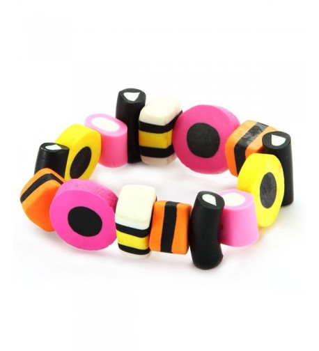 Bracelet Liquorice Allsorts Elasticated Resin