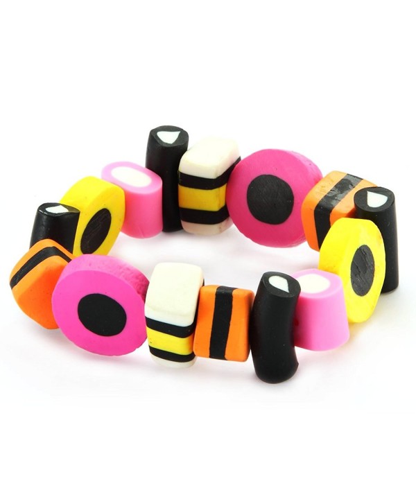 Bracelet Liquorice Allsorts Elasticated Resin