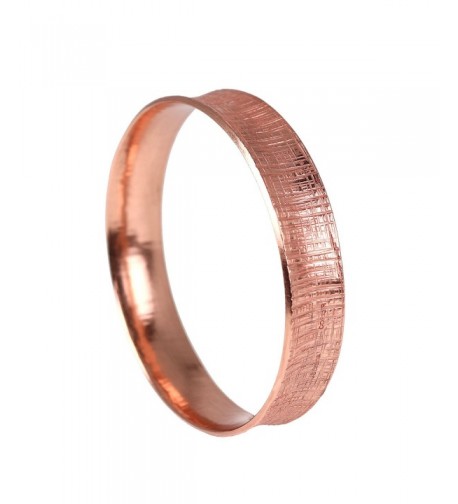 Linen Anticlastic Copper Bangle Bracelet