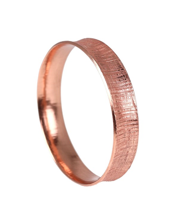 Linen Anticlastic Copper Bangle Bracelet