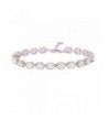 CiNily Rhodium Created Gemstone Bracelet