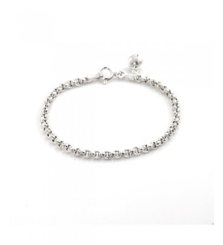 Silverly Womens Sterling Silver Bracelet