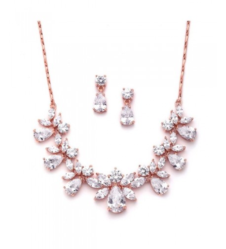 Mariell Multi Shaped Marquise Zirconia Necklace