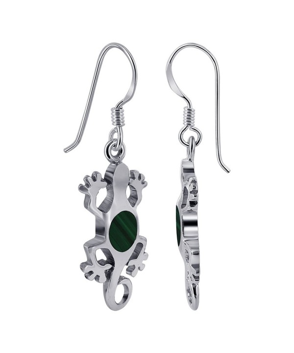 Gem Avenue Sterling Malachite Earrings