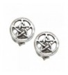 Sterling Silver Pentacle Pentagram Earrings
