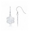 Sterling Silver High Polish Snowflake Earrings