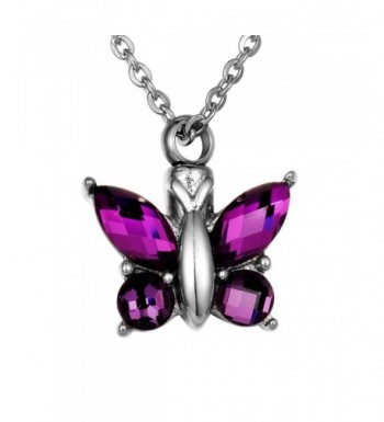 Cremation Butterfly Keepsake Memorial Necklace