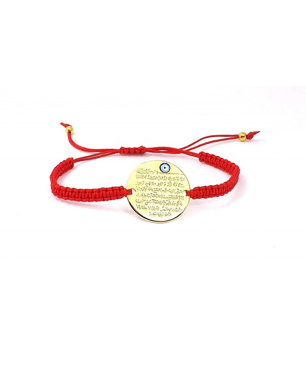 Bracelet Gold Colour red cord
