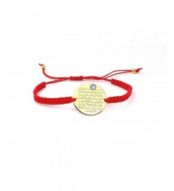 Bracelet Gold Colour red cord