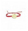 Bracelet Gold Colour red cord