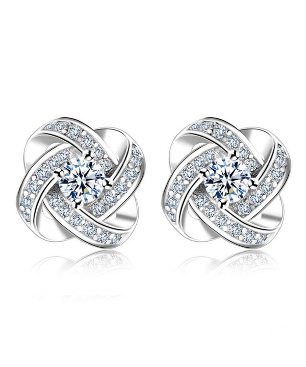 Eyesworld Sterling Silver Zirconia Earrings