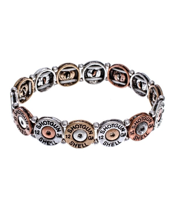 PammyJ Tri Tone Simulated Shotgun Bracelet