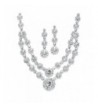 Mariell Rhinestone Necklace Earrings Bridesmaids