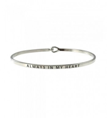 Always Inspirational Bangle Bracelet Rhodium