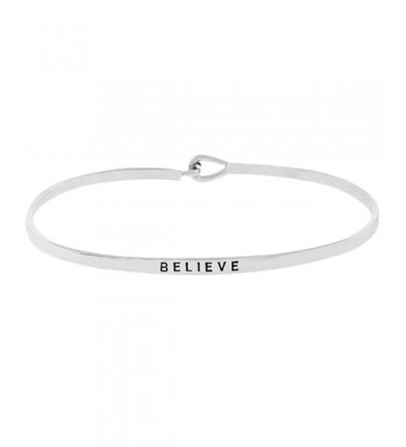 Inspirational BELIEVE Positive Engraved Bracelet