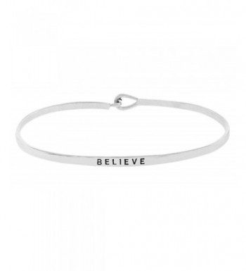 Inspirational BELIEVE Positive Engraved Bracelet