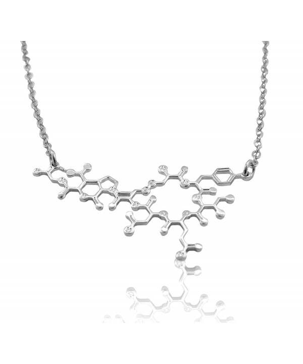 Oxytocin Molecule Necklace chemistry sterling silver