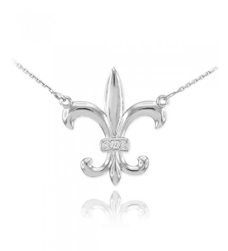 Sterling Silver Fleur Pendant Necklace