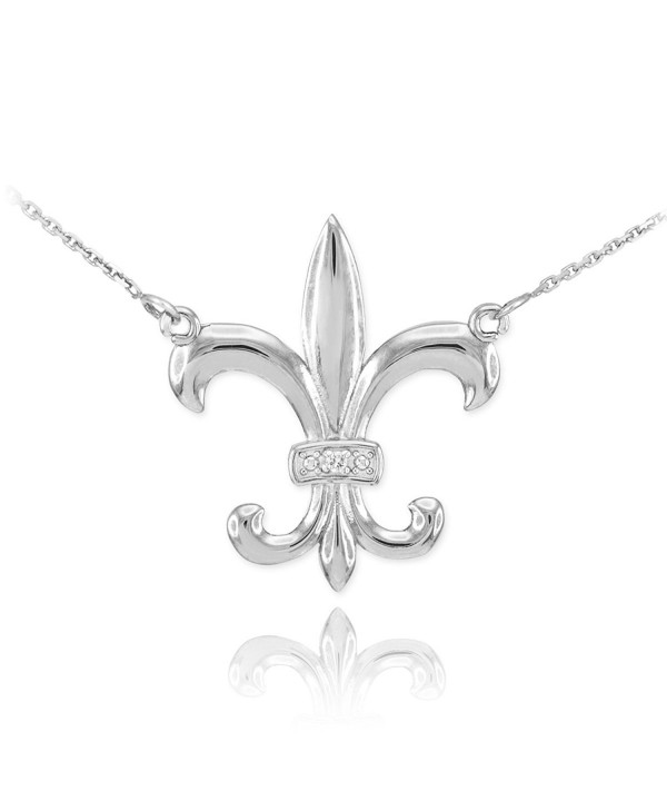 Sterling Silver Fleur Pendant Necklace
