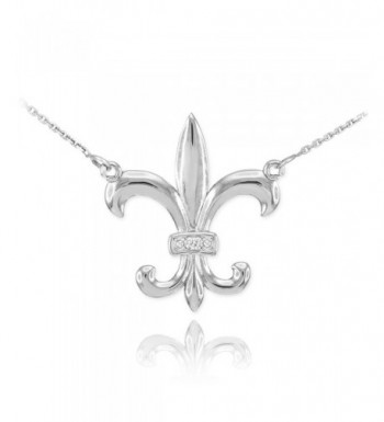Sterling Silver Fleur Pendant Necklace
