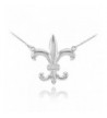Sterling Silver Fleur Pendant Necklace