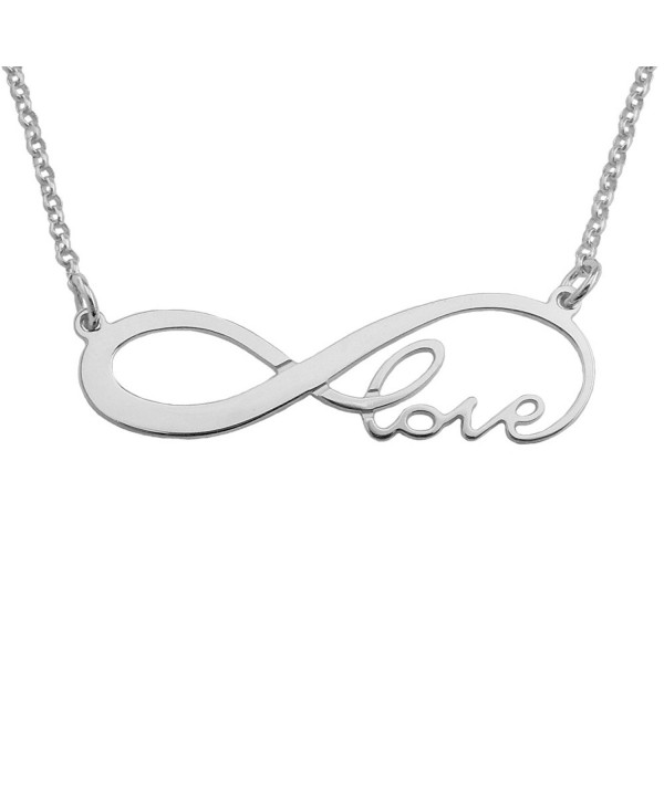 inf01L Sterling Silver Infinity Necklace