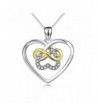 Sterling Platinum Polished Infinity Necklace