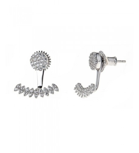 Platinum Sterling Zirconia Earring Jackets