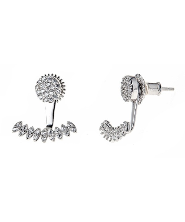 Platinum Sterling Zirconia Earring Jackets