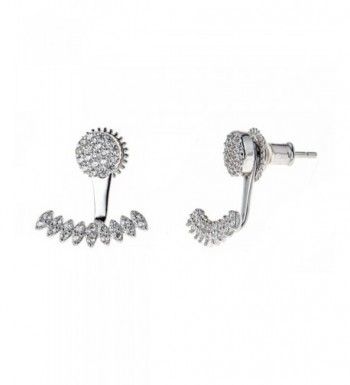 Platinum Sterling Zirconia Earring Jackets