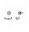 Platinum Sterling Zirconia Earring Jackets