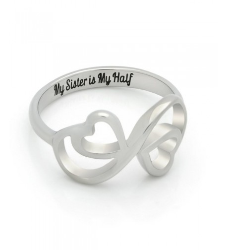 Sister Promise Double Heartl Engraved