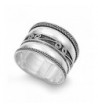 Sterling Silver Womens Swirl Oxidized