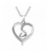 Mothers Shaped Crystal Pendant Necklace