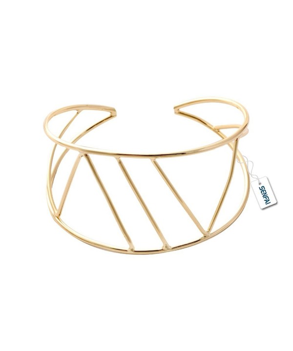 SENFAI Geometric Bangles Statement Bracelets