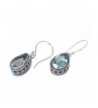 NOVICA Sterling Pear Shaped Earrings Sparkling