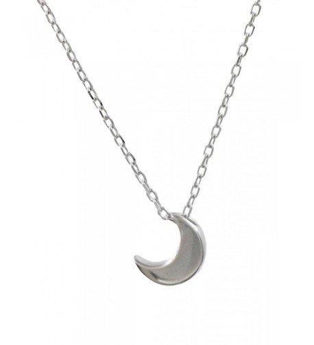 Sterling Silver Crescent Pendant Necklace