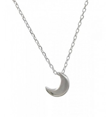 Sterling Silver Crescent Pendant Necklace