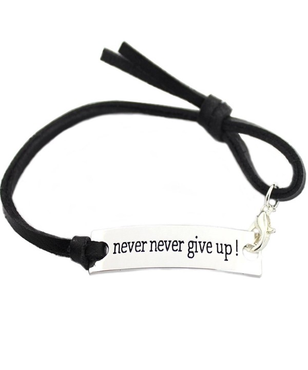Inspirational Bracelet never Engraved Positive Thinking