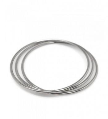 Round Stainless Steel Bangle Bracelets