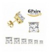 Thunaraz Surgical Earrings Princess Zirconia