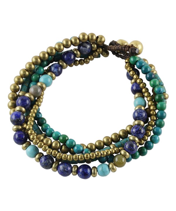 NOVICA Multi Gem Bracelet Freedom Expression