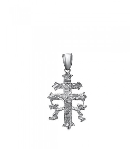 Sterling Silver Crucifix Caravaca Pendant